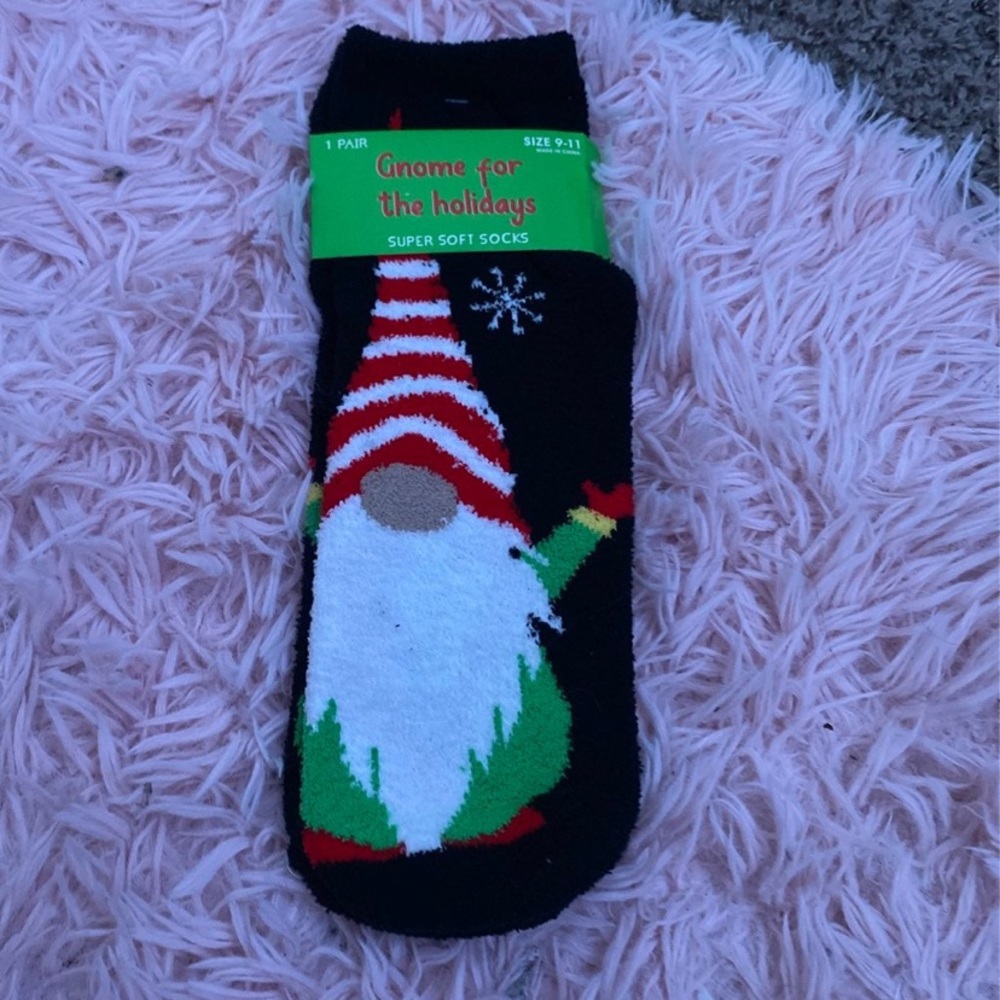 Gnome fuzzy socks